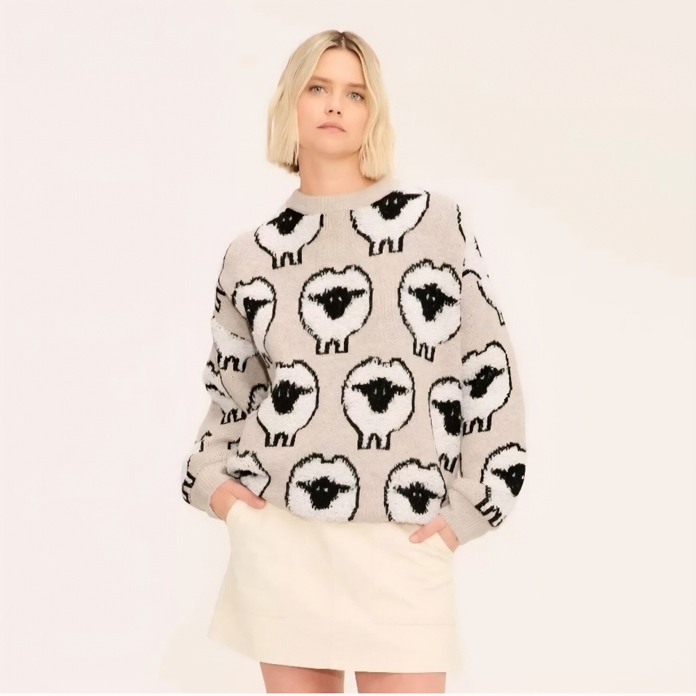 NWT! Woolrich x Target Unisex Adult SMALL Sheep Print Pullover Sweater